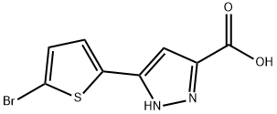 5-(5-溴-2-噻吩)-1H-吡唑-3-羧酸 结构式