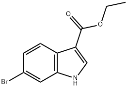 6-ブロモ-1H-インドール-3-カルボン酸エチル 化学構造式