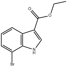 1H-INDOLE-3-CARBOXYLIC ACID,7-BROMO-,ETHYL ESTER Struktur