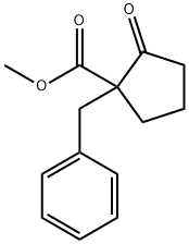 1-ベンジル-2-オキソシクロペンタン-カルボン酸メチル 化学構造式