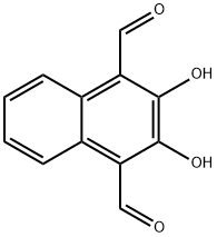 2,3-DIHYDROXYNAPHTHALENE-1,4-DICARBALDEHYDE
 Structure