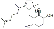 3,6-Dihydroxy-2-[[2-(1,5-dimethyl-4-hexenyl)-5-methyl-5-hydroxy-2-cyclopentenyl]methyl]-2-cyclohexen-1-one Structure