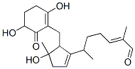 6-[5-[(2,5-Dihydroxy-6-oxo-1-cyclohexenyl)methyl]-4-hydroxy-4-methyl-1-cyclopentenyl]-2-methyl-2-heptenal Struktur
