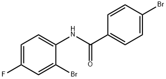 4-溴-N-(2-溴-4-氟苯基)苯甲酰胺 结构式