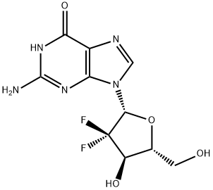 2'-Deoxy-2',2'-difluoroguanosine Structure