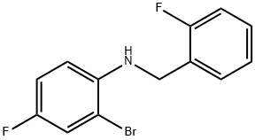 2-溴-4-氟-N-(2-氟苄基)苯胺 结构式