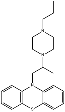 Phenothiazine, 10-(2-(4-propyl-1-piperazinyl)propyl)- 结构式