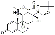 (11BETA,16ALPHA)-21-(乙酰氧基)-9-氯-11-羟基-16,17-[(1-甲基亚乙基)二(氧基)]-孕甾-1,4-二烯-3,20-二酮, 10392-75-3, 结构式