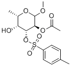 3-O-(4-トルエンスルホニル)-2-O-アセチル-L-メチルフコシド 化学構造式