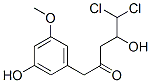 (+)-5,5-Dichloro-4-hydroxy-1-(3-hydroxy-5-methoxyphenyl)-2-pentanone Structure