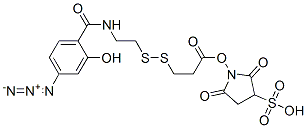 sulfosuccinimidyl 3-((2-(4-azidosalicylamido)ethyl)dithio)propionate 化学構造式