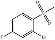2-BROMO-4-FLUORO-1-(METHYLSULFONYL)BENZENE, 1039744-23-4, 结构式