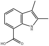 2,3-dimethyl-1H-indole-7-carboxylic acid(SALTDATA: FREE), 103986-07-8, 结构式
