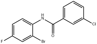 N-(2-溴-4-氟苯)-3-氯苯甲酰胺,1039903-59-7,结构式