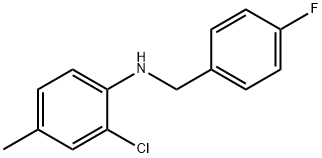 2-氯-N-(4-氟苄基)-4-甲基苯胺, 1040018-75-4, 结构式