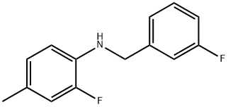 2-氟-N-(3-氟苄基)-4-甲基苯胺 结构式