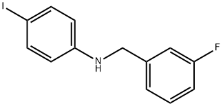 N-(3-Fluorobenzyl)-4-iodoaniline, 97% Structure
