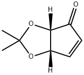 (+)-(3AS,6AS)-3A,6A-DIHYDRO-2,2-DIMETHYL-4H-CYCLOPENTA-1,3-DIOXOL-4-ONE Struktur