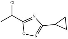 5-(1-chloroethyl)-3-cyclopropyl-1,2,4-oxadiazole Struktur