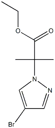 1H-Pyrazole-1-acetic acid, 4-broMo-α,α-diMethyl-, ethyl ester Structure
