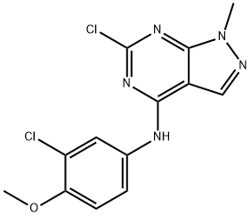 6-Chloro-N-(3-chloro-4-methoxyphenyl)-1-methyl-1H-pyrazolo[3,4-d]pyrimidin-4-amine Structure