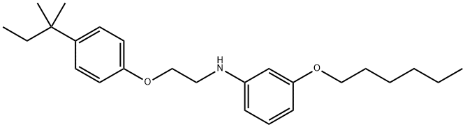 3-(Hexyloxy)-N-{2-[4-(tert-pentyl)phenoxy]-ethyl}aniline,1040682-91-4,结构式