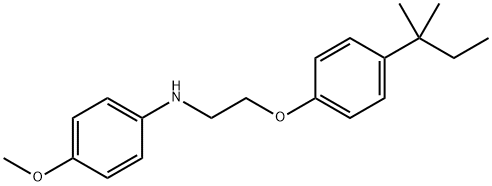 4-Methoxy-N-{2-[4-(tert-pentyl)phenoxy]-ethyl}aniline Struktur