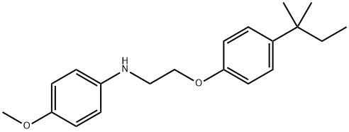 4-Methoxy-N-{2-[4-(tert-pentyl)phenoxy]-ethyl}aniline 化学構造式