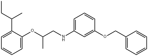 3-(Benzyloxy)-N-{2-[2-(sec-butyl)phenoxy]-propyl}aniline,1040688-93-4,结构式