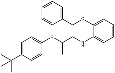 2-(Benzyloxy)-N-{2-[4-(tert-butyl)phenoxy]-propyl}aniline Structure