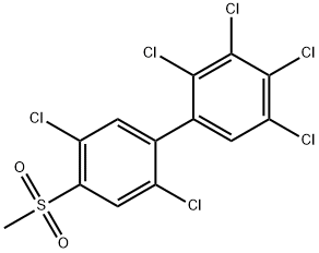 4-メチルスルホニル-2,2',3',4',5,5'-ヘキサクロロビフェニル 化学構造式