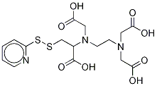 3,6-Biscarboxymethyl-3,6-diaza-2-methyldithio-(2-pyridyl)octane-1,8-dicarboxylic AcidDiscontinued Struktur