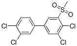 5-(メチルスルホニル)-3,3',4,4'-テトラクロロビフェニル 化学構造式