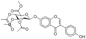 Daidzein 7-Tri-O-acetyl-β-D-glucuronic Acid Methyl Ester Struktur