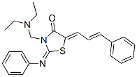 (5Z)-5-cinnamylidene-3-(diethylaminomethyl)-2-phenylimino-thiazolidin- 4-one Struktur