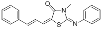 3-Methyl-5-cinnamylidene-2-(phenylimino)-4-thiazolidinone Structure