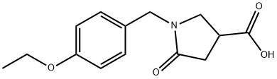 1-(4-ETHOXY-BENZYL)-5-OXO-PYRROLIDINE-3-CARBOXYLIC ACID Structure