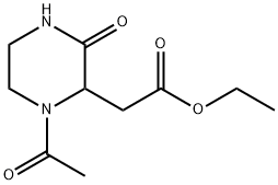 ETHYL(1-ACETYL-3-OXOPIPERAZIN-2-YL)ACETATE Structure