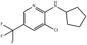 3-氯-N-环戊基-5-(三氟甲基)吡啶-2-胺 结构式
