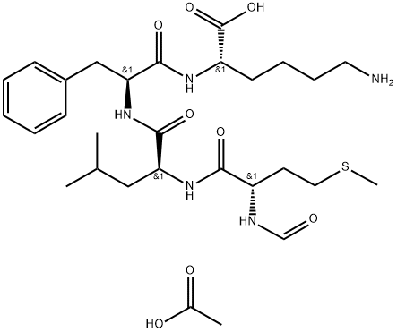 N-FORMYL-MET-LEU-PHE-LYS ACETATE SALT, 104180-18-9, 结构式