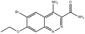 4-amino-6-bromo-7-ethoxycinnoline-3-carboxamide 结构式