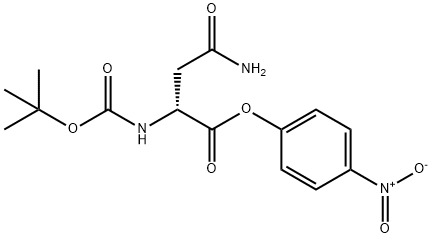 N-叔丁氧羰基-D-天冬氨酸对硝基苯酯 结构式