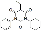 1-Cyclohexyl-5-ethyl-3-phenylbarbituric acid Structure