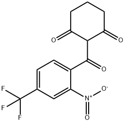 2-(2-nitro-4-trifluoromethylbenzoyl)-1,3-cyclohexanedione Struktur