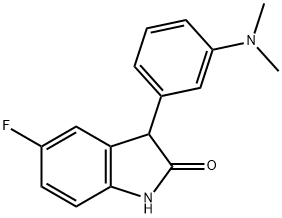 3-(3-(dimethylamino)phenyl)-5-fluoroindolin-2-one 结构式