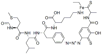 N-formyl-methionylleucyl-phenylalanyl-N(epsilon)-(2-(4-azidosalicylamido)ethyl-1,3'-dithiopropionyl)lysine,104234-99-3,结构式