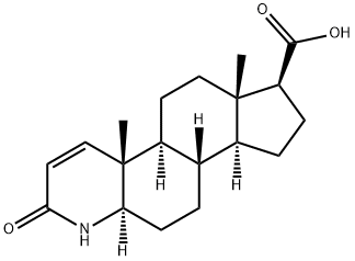 3-オキソ-4-アザ-5α-アンドロスタ-1-エン-17β-カルボン酸 化学構造式