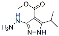 1H-Pyrazole-4-carboxylicacid,3-hydrazino-5-(1-methylethyl)-,methylester Structure