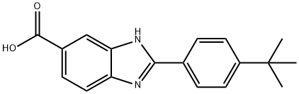 2-(4-tert-Butyl-phenyl)-1H-benzimidazole-5-carboxylic acid 化学構造式