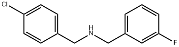 N-(4-氯苄基)-3-氟苄基胺 结构式